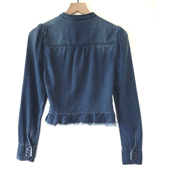 NEW Anthropologie Pilcro Slim Denim Button Down Top - Size 4 - Picture 5 of 10